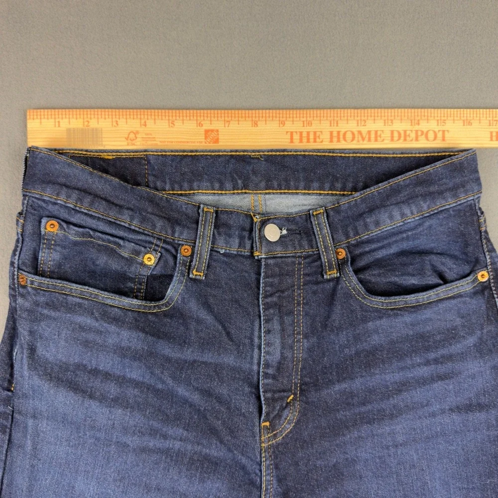 Levis 531 Athletic Slim Jeans Mens 34x32 Dark Indigo Tapered Denim Pants - Picture 4 of 10